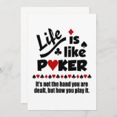 Einladung zum Leben wie Poker (Vorne/Hinten)