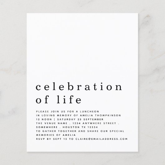 Einladung zum Lebensmittagessen (Vorderseite)