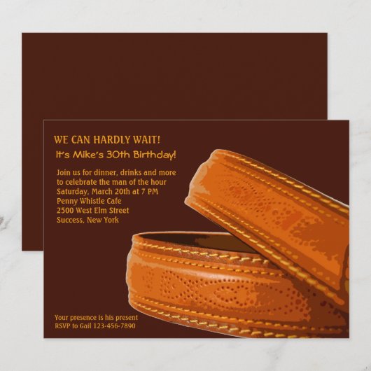 Einladung zum Ledergürtel (Vorne/Hinten)