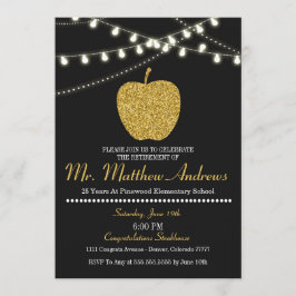 Einladung zum Lehrerruhestand - Gold Apple