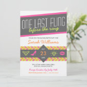 Einladung zum letzten Flug-Junggeselinnen-Abschied (Stehend Vorderseite)