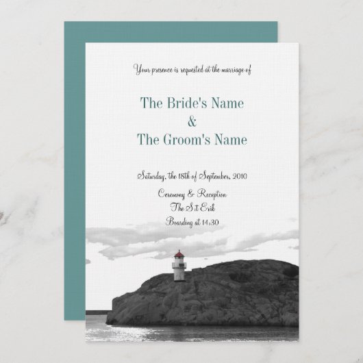 Einladung zum Leuchtturm - Bild (Vorne/Hinten)