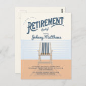 Einladung zum Liegestuhl für Pension Postkarte (Vorne/Hinten)