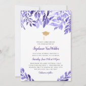 Einladung zum lila Abschluss (Vorderseite)