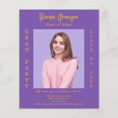 Einladung zum lila Lavendel-Foto (Vorderseite)