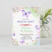 Einladung zum lila Schmetterling (Stehend Vorderseite)