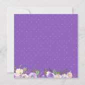 Einladung zum lila und cremefarbenen Brunch (Rückseite)