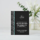 Einladung zum Logogeschäft Postkarte (Stehend Vorderseite)