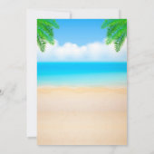 Einladung zum Luau Geburtstag Sommerstrand Party e (Rückseite)