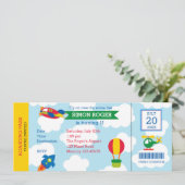 Einladung zum Luftverkehr - Einladung zum Flugtick (Stehend Vorderseite)