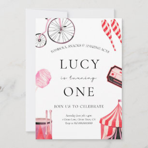 Einladung zum Mädchen am Geburtstag von Circus