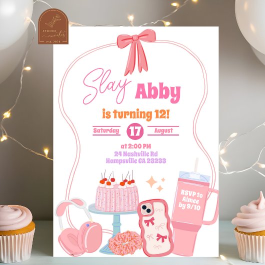 Einladung zum Mädchen-Slay-Ästhetik-Coquette-Tween