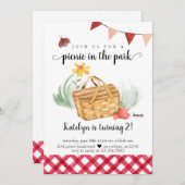 Einladung zum Mädchen zum Geburtstag (Vorne/Hinten)