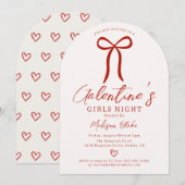 Einladung zum Mädchenabend Galentine's Day (Vorne/Hinten)