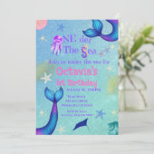 Einladung zum Meer | Mermaid Birthday (Stehend Vorderseite)