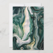 Einladung zum Meeresfrüchte-Dinner Emerald Marble (Rückseite)