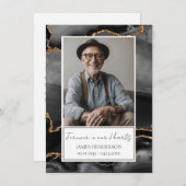 Einladung zum Memorial Black and Gold Foto (Vorne/Hinten)