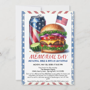 Einladung zum Memorial Day BBQ – Patriotischer Hin