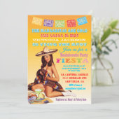 Einladung zum mexikanischen Fiesta Junggeselinnen- (Stehend Vorderseite)