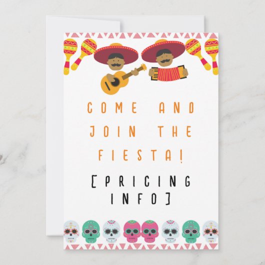 Einladung zum mexikanischen Restaurant (Rückseite)