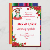 Einladung zum mexikanischen Thema (Vorne/Hinten)
