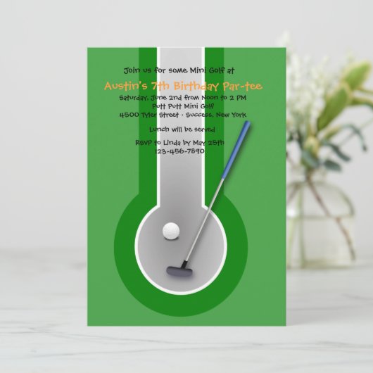 Einladung zum Minigolf (Stehend Vorderseite)