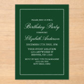 Einladung zum Minimalistischen Geburtstag (Vorderseite)