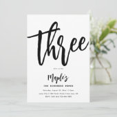 Einladung zum Minimalistischen Geburtstag | Einfac (Stehend Vorderseite)