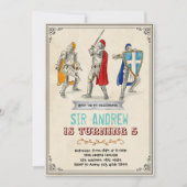 Einladung zum mittelalterlichen Ritter (Vorderseite)