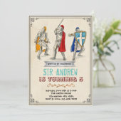 Einladung zum mittelalterlichen Ritter (Stehend Vorderseite)