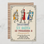 Einladung zum mittelalterlichen Ritter (Vorne/Hinten)