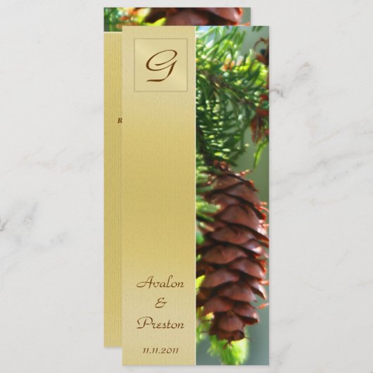 Einladung zum Mongram Winter Pinecone Programm (Vorne/Hinten)