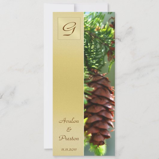 Einladung zum Mongram Winter Pinecone Programm (Vorderseite)