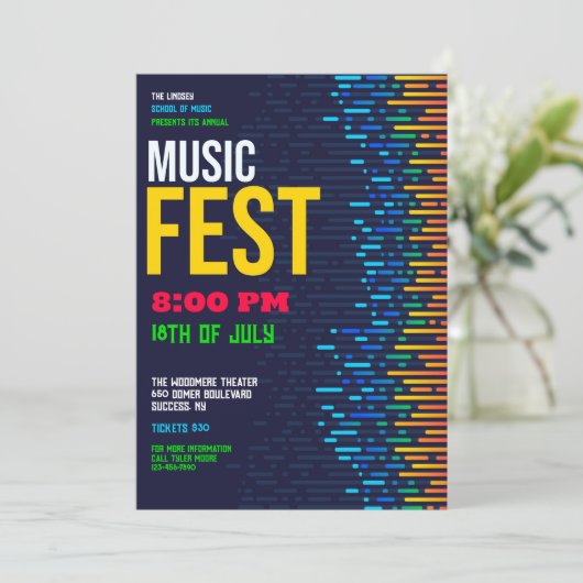 Einladung zum Musikfestival (Stehend Vorderseite)