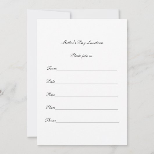 Einladung zum Muttertag (Rückseite)