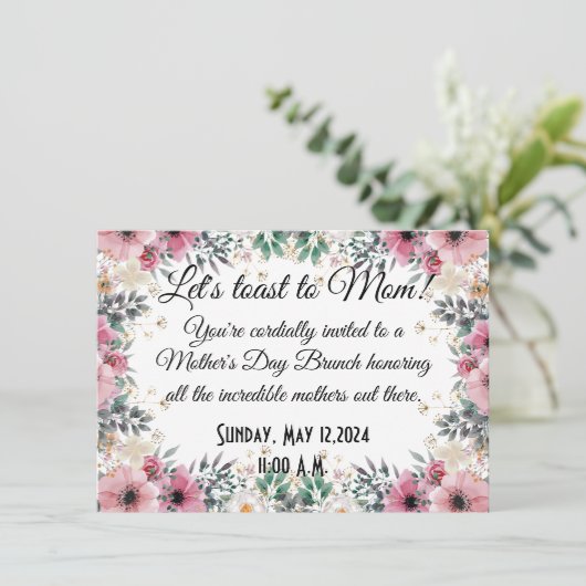 Einladung zum Muttertag (Stehend Vorderseite)