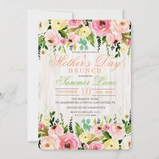 Einladung zum Muttertag (Vorderseite)