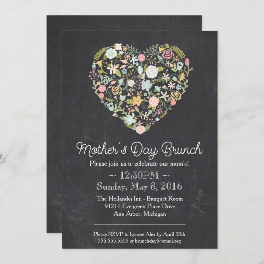 Einladung zum Muttertag, Blumenkohl (Vorne/Hinten)