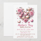 Einladung zum Muttertag | Herz Macaron (Vorne/Hinten)