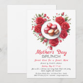 Einladung zum Muttertag | Herz Macaron (Vorne/Hinten)