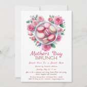 Einladung zum Muttertag | Herz Macaron (Vorderseite)