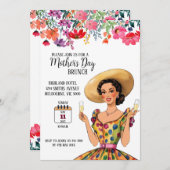Einladung zum Muttertag - Lady in Dress (Vorne/Hinten)