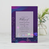 Einladung zum Nautic Wedding Foto (Stehend Vorderseite)