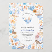 Einladung zum nautischen Kindergeburtstag (Vorne/Hinten)