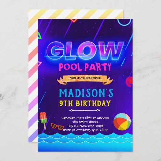 Einladung zum Neonglühen (Vorne/Hinten)