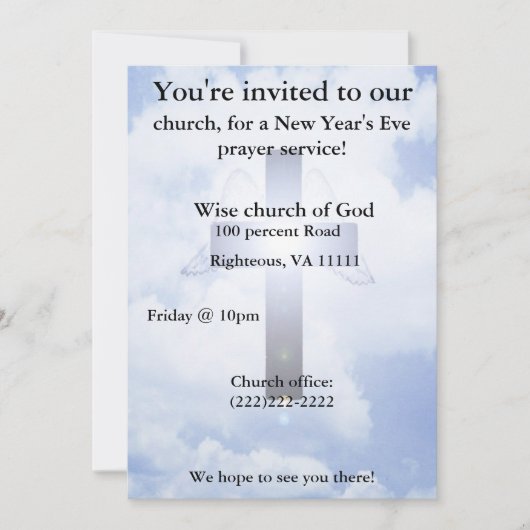 Einladung zum neuen Jahr (Vorderseite)