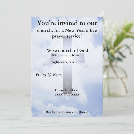 Einladung zum neuen Jahr (Stehend Vorderseite)