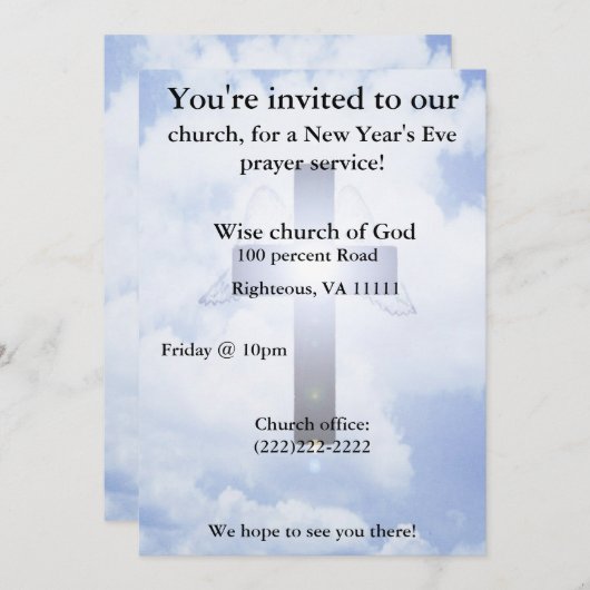 Einladung zum neuen Jahr (Vorne/Hinten)