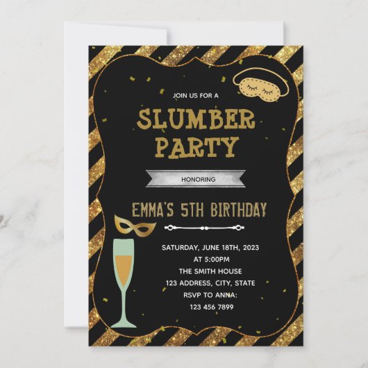 Einladung zum neuen Jahr am Abend (Vorderseite)