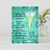 Einladung zum neuen Jahr Champagner (Stehend Vorderseite)